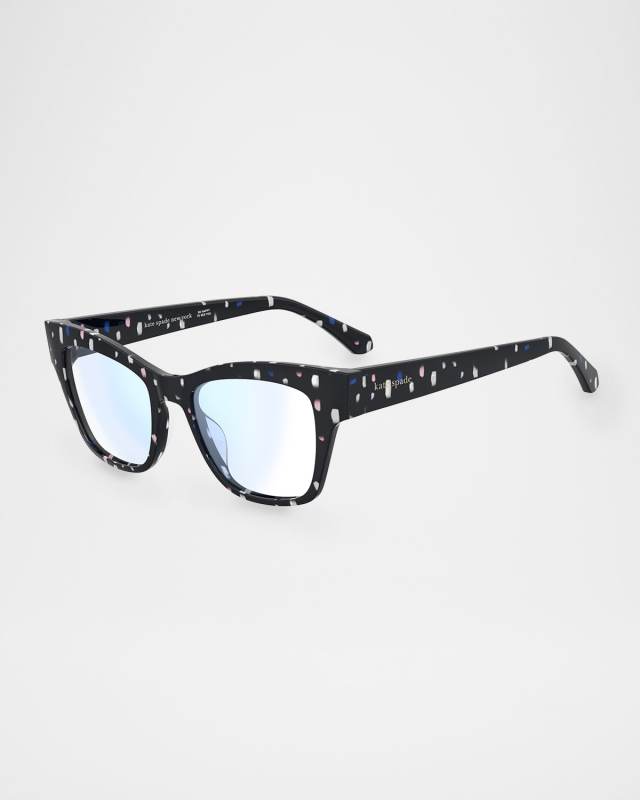 myno cat eye blue block reading glasses